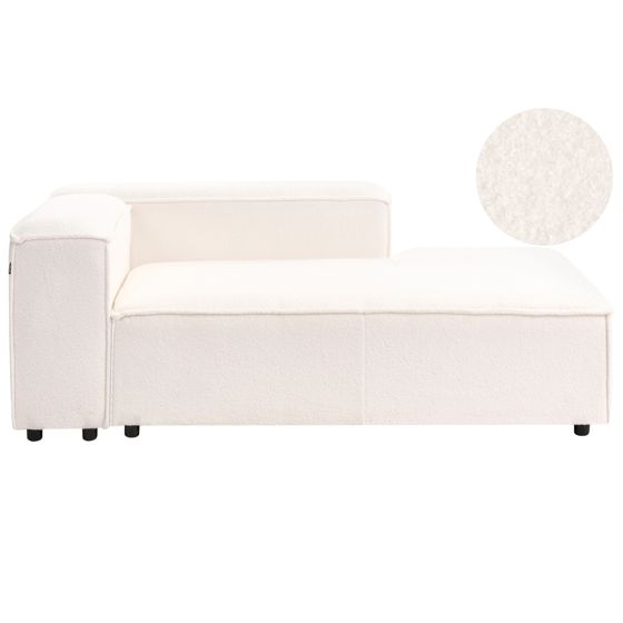 Vänstervänd schäslong ARDAL Bouclé Off-White