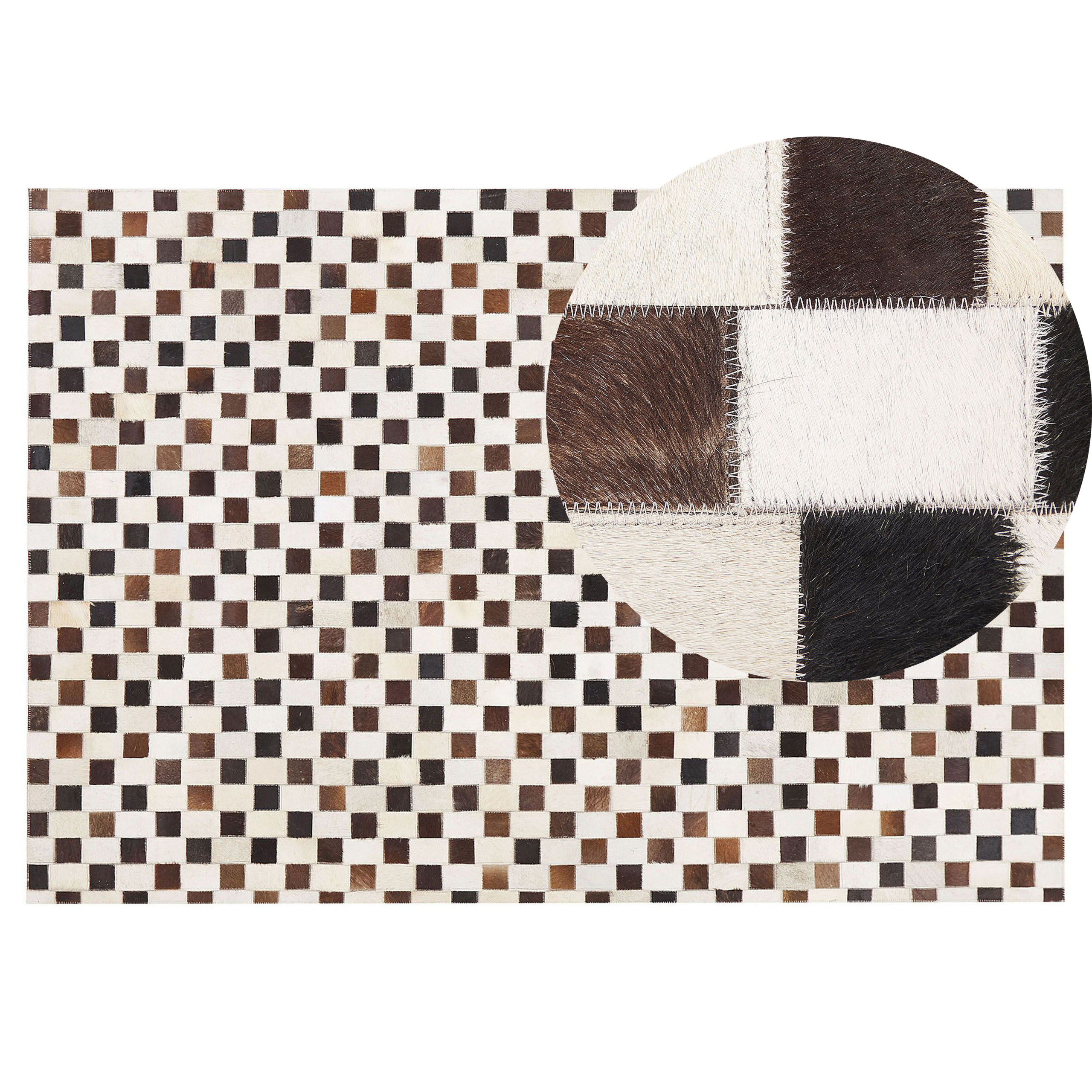 Matta KAYABEY Beige 140 x 200 cm Läder