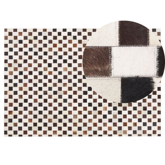 Matta KAYABEY Beige 140 x 200 cm Läder