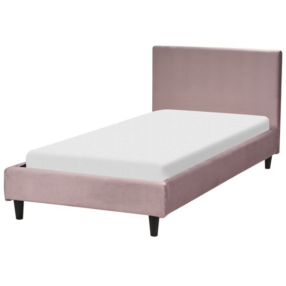 Säng med lamellram Sammet FITOU 90 x 200 cm Rosa
