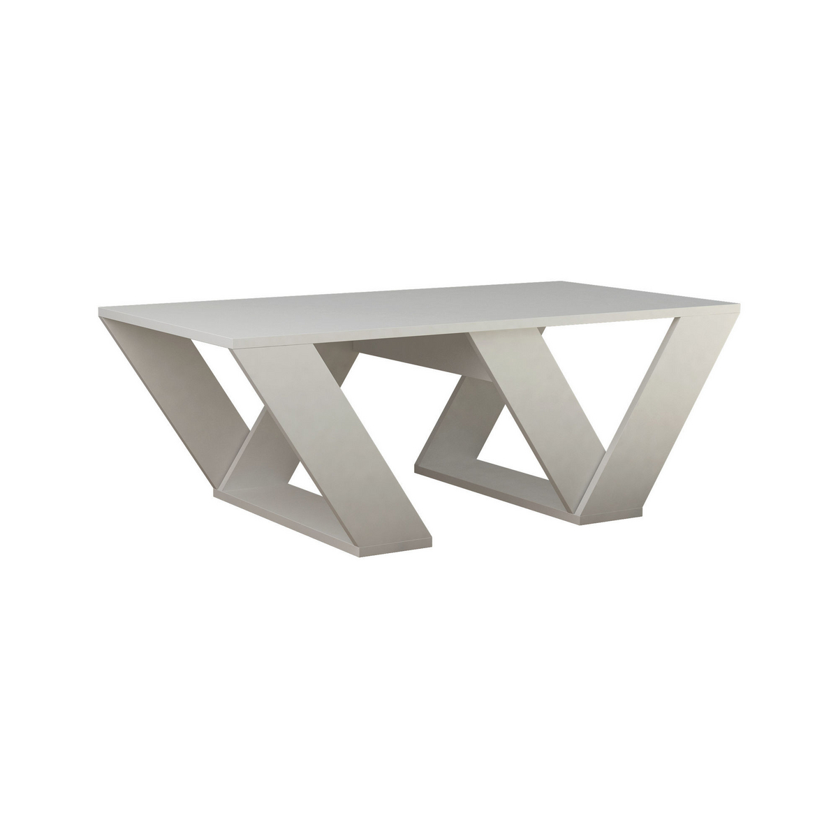 Norda Design Modernt vitt soffbord, 110 x 60 x 40 cm | 100 % melaminbelagd spånskiva, 18 mm tjock | Stilren och funktionell design