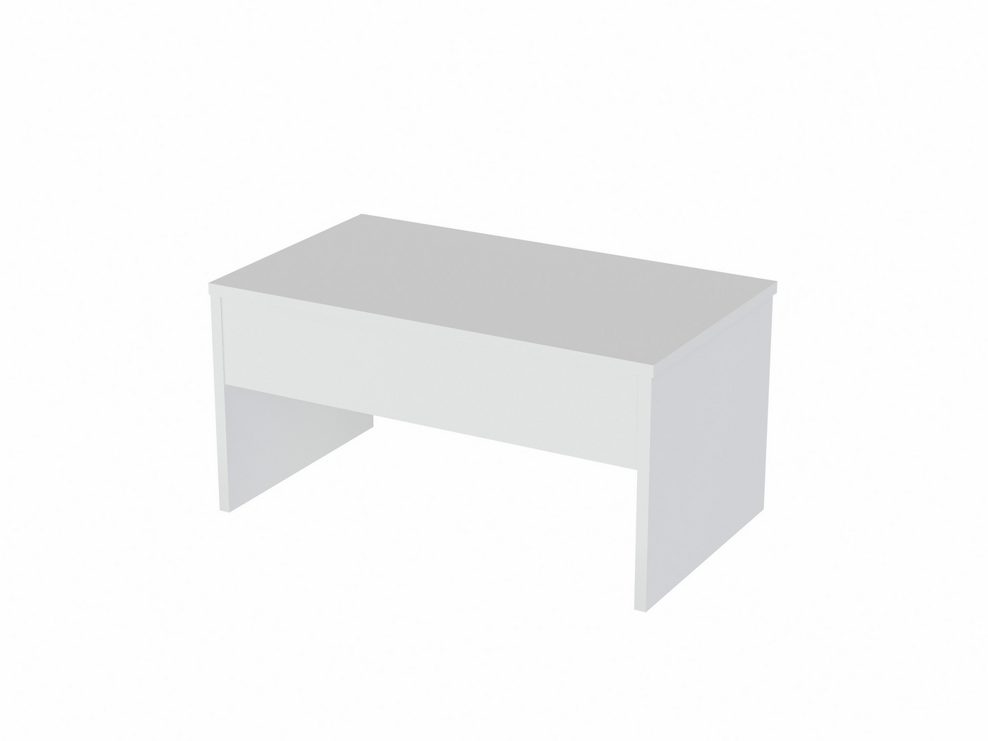 Norda Design Modernt vitt soffbord, 90 x 52 x 45 cm | 100% melaminbelagd spånskiva, 18 mm tjock | Stilren och funktionell design