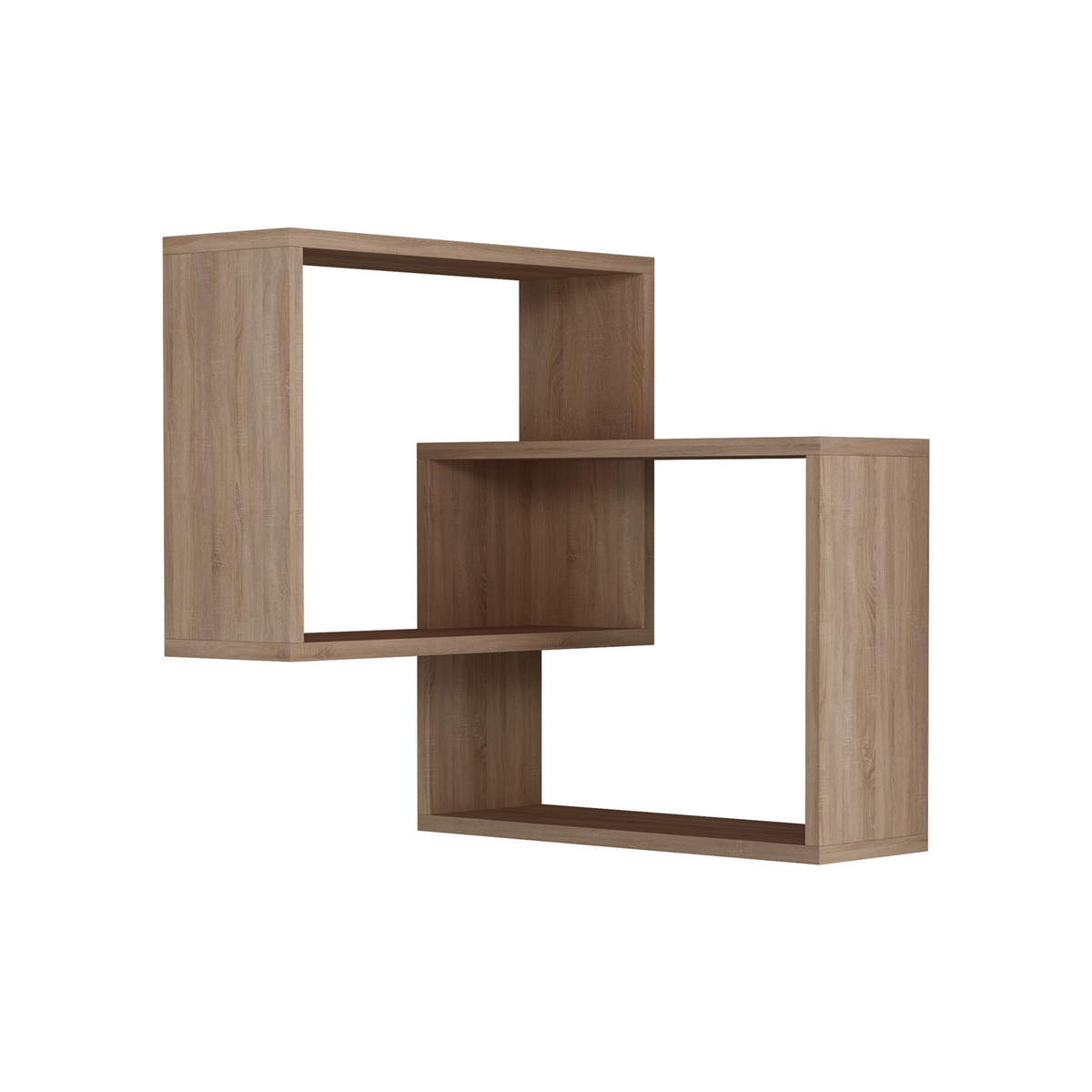 Norda Design Modern vägghylla, Sonoma ek, 68 x 68 x 60 cm | 100 % melaminbelagd, 18 mm tjock | Stilren och funktionell