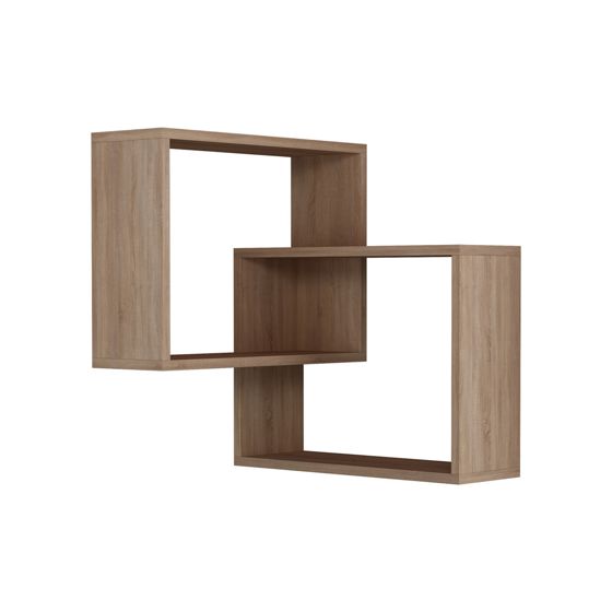 Norda Design Modern vägghylla, Sonoma ek, 68 x 68 x 60 cm | 100 % melaminbelagd, 18 mm tjock | Stilren och funktionell