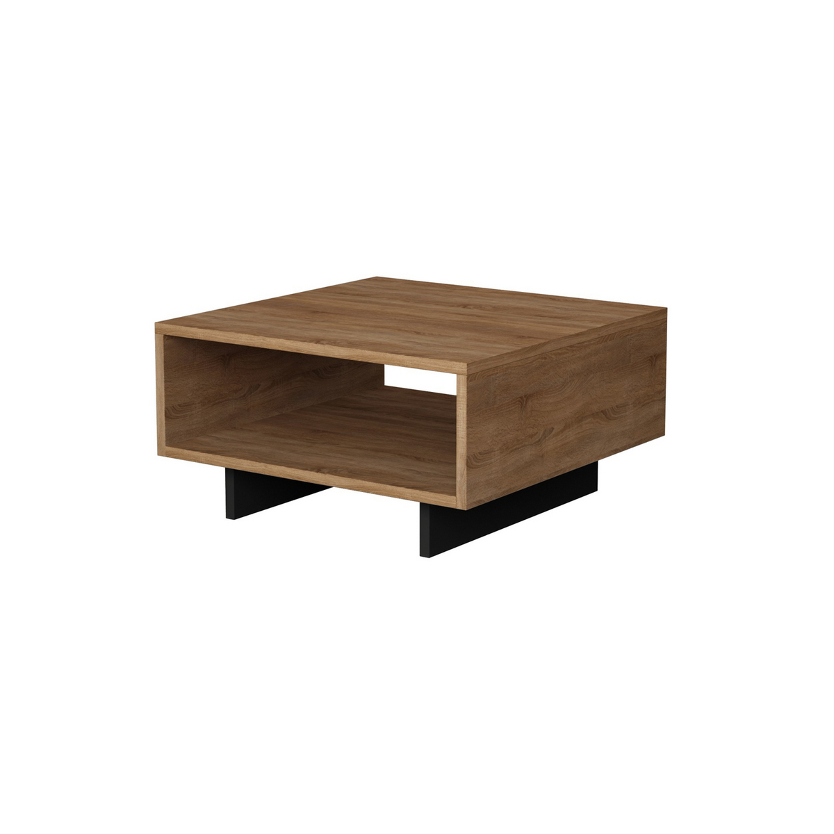 Norda Design Modernt soffbord, ek och antracit, 60x60x32 cm | 100 % melaminbelagt, 18 mm tjockt | Självmontering