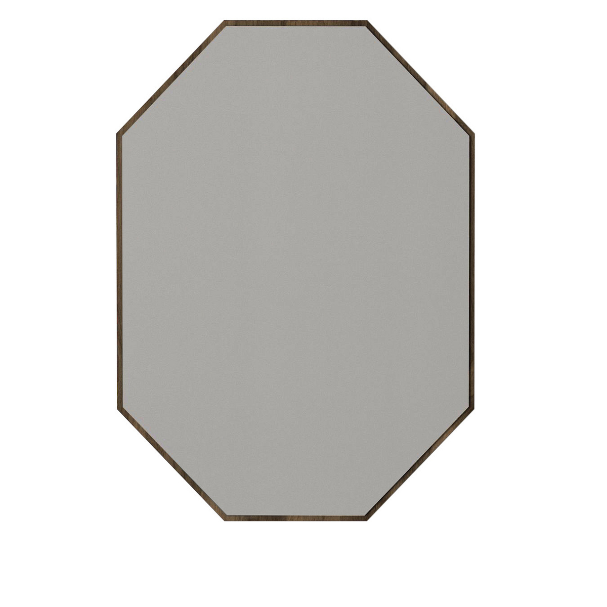 Norda Design Elegant dekorativ spegel, valnötsfärg, 45x70 cm | 100% melaminbelagd, väggmonterbar | Modern design