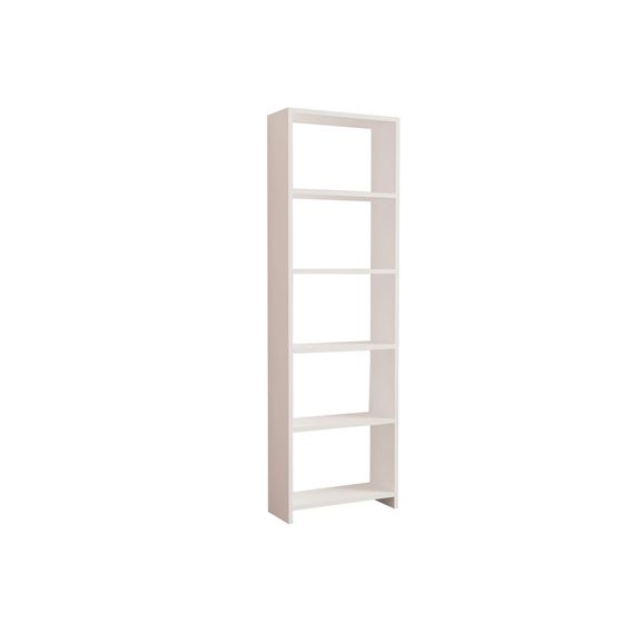 Norda Design Modern vit bokhylla, 160 cm | 100% melaminbelagd spånskiva, 18 mm tjock | Väggmonterbar, stilfull förvaring
