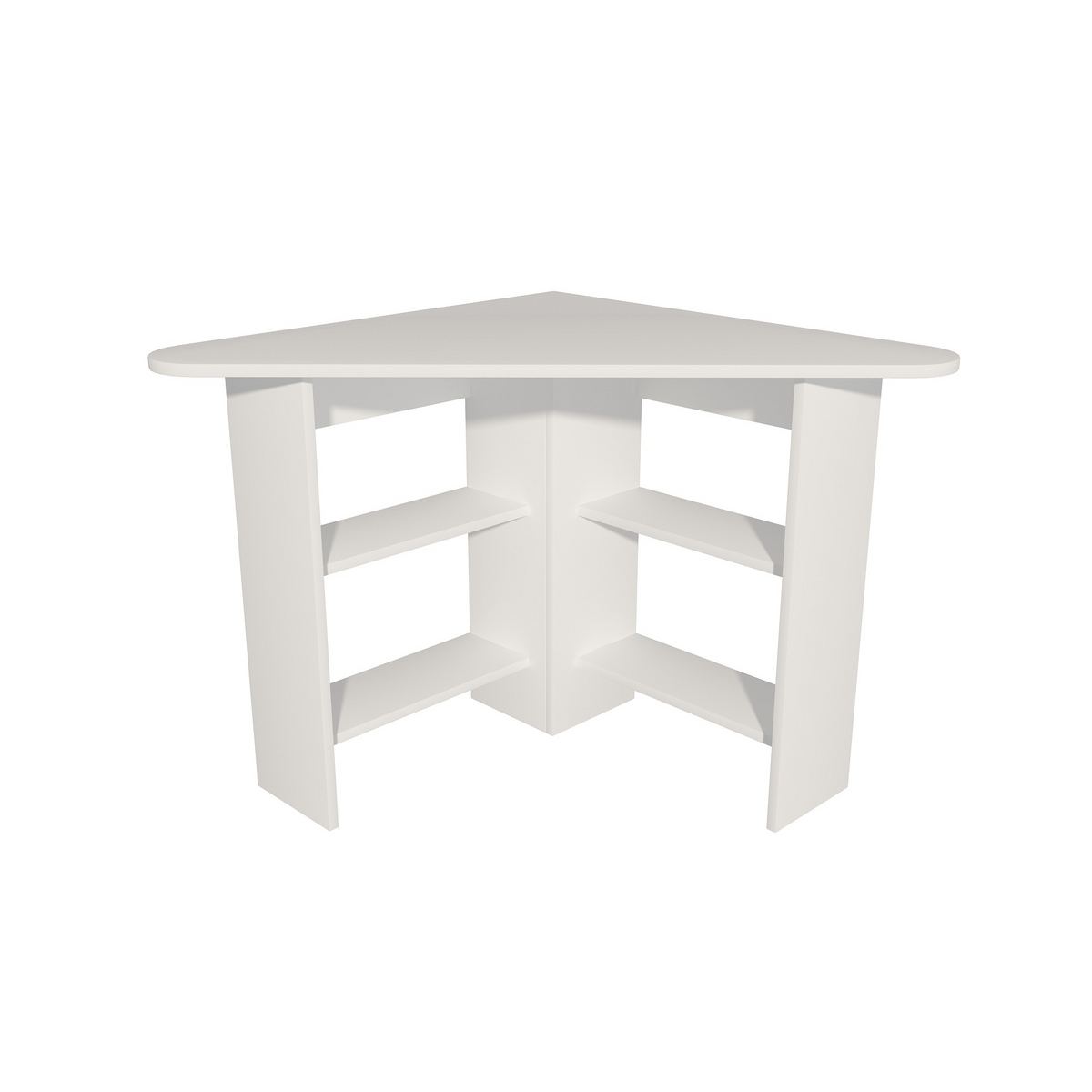 Norda Design Modernt vitt studiebord med vägghyllor, 80 cm | 100% melaminbelagt, 18 mm tjockt | Stilrent och funktionellt