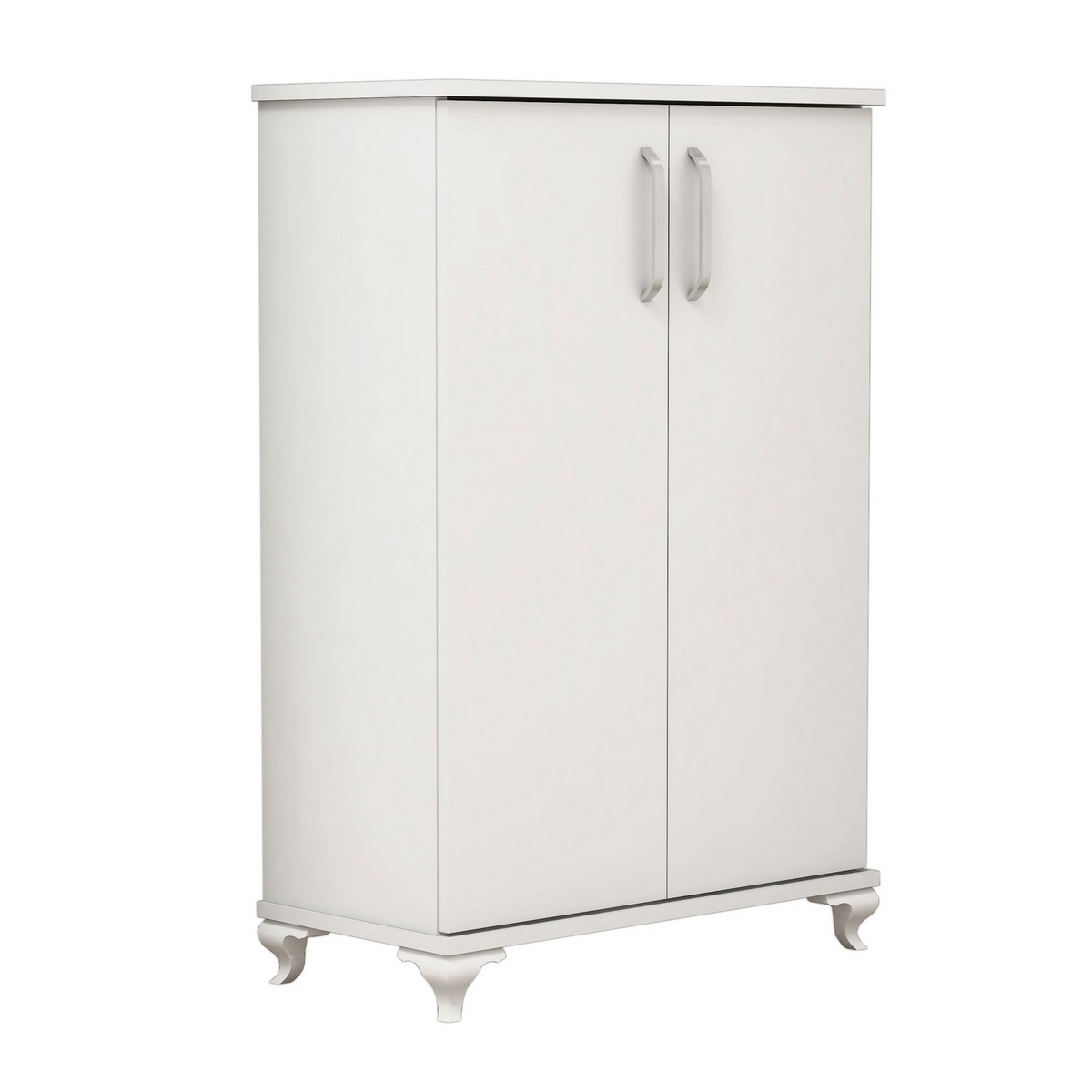 Norda Design Modernt vitt skoskåp, 72 cm x 100 cm x 32,5 cm | 100 % melaminbelagt, väggmonterbart, stilren design