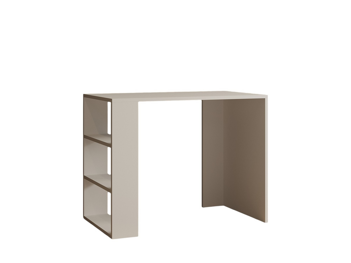 Norda Design Modernt mångfunktionellt skrivbord för studier, vit, 90 x 70 x 50 cm | 100 % melaminbelagt, 18 mm tjockt | Stilrent och funktionellt