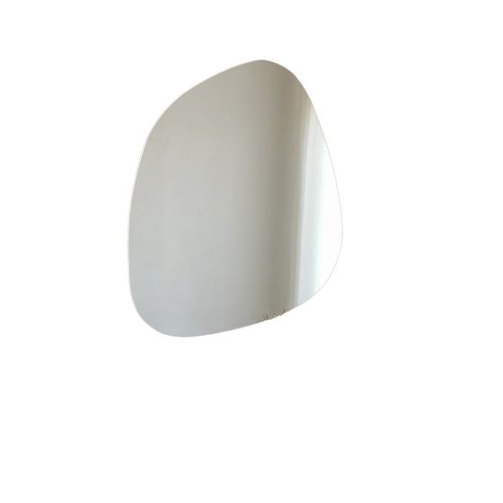 Norda Design Abstrakt väggspegel, 75 cm x 58 cm, Vit, 100% MDF, Monterad, Perfekt för modern inredning