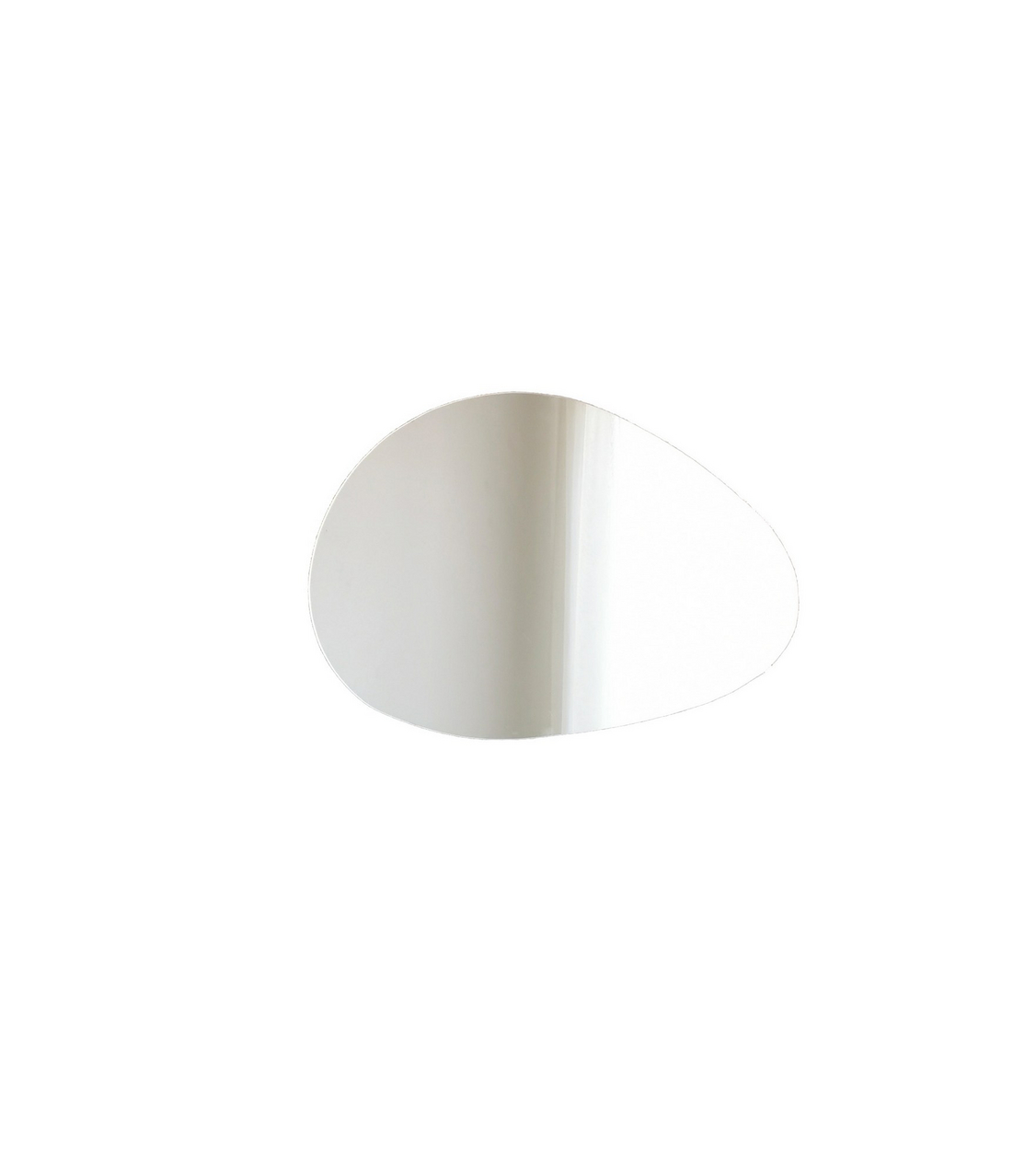 Norda Design abstrakt väggspegel, 76 x 50 cm, vit, 100 % MDF, väggmonterad, monterad | stilfull heminredning