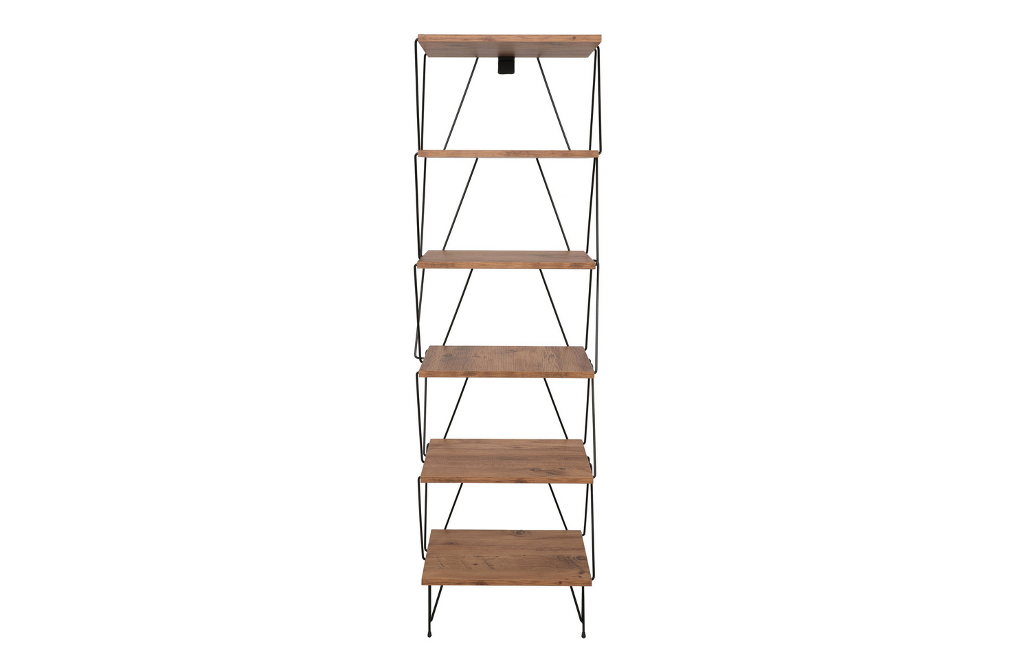 Norda Design Bokhylla i industristil, furu, 165 cm H x 46 cm B x 30 cm D | 100 % melaminbelagd, väggmonterbar, 18 mm
