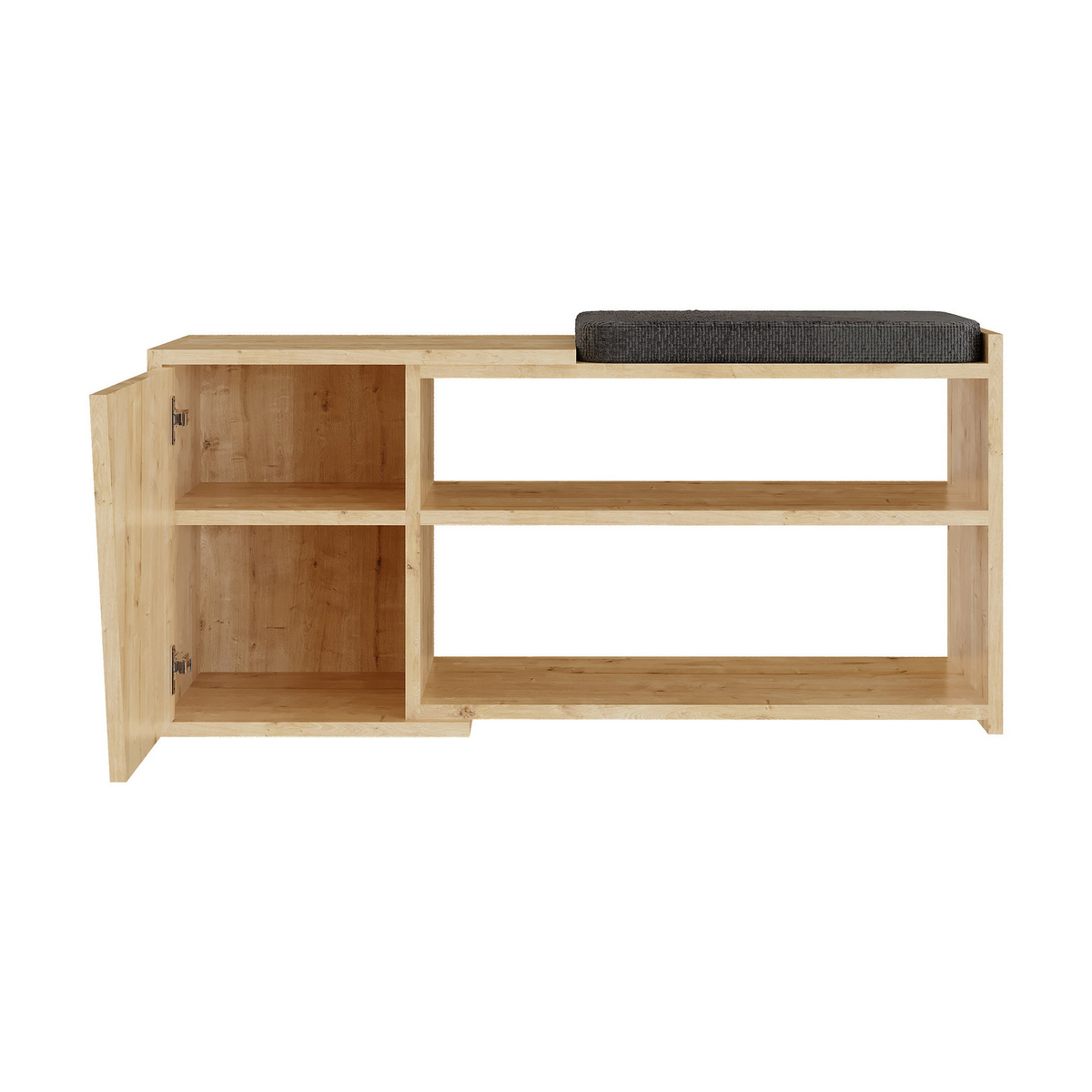 Norda Design Modern ek skoskåp, 104 cm | 100 % melaminbelagt, 18 mm tjock, dämpade gångjärn, väggmonterbar
