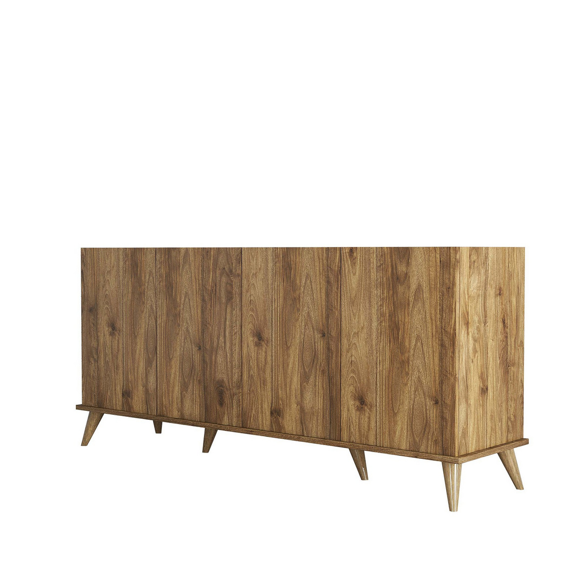 Norda Design Modernt valnötskonsolbord, 180 cm | 100% melaminbelagt, 18 mm tjockt, väggmonterbart, stilren design