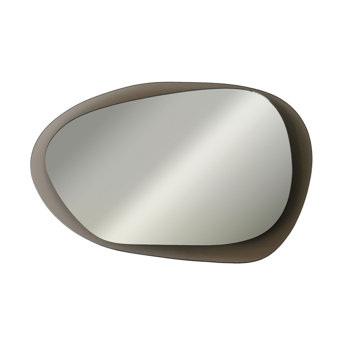 Norda Design Elegant väggspegel i brons, 75 x 55 cm, 100 % härdat glas, 2 cm tjock | Monterad, modern design