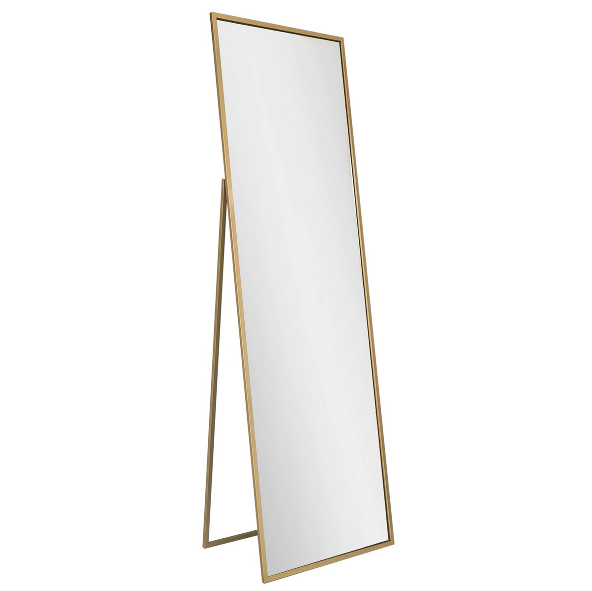 Norda Design Modern chevalspegel med guldig metallram, 50 x 170 cm, väggmonterbar, med hyllor | stilren och funktionell