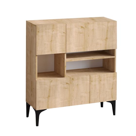 Norda Design Modernt konsolbord, safir-ek, 100 x 35 x 125 cm | 100 % melaminbelagd, väggmonterbar, stilren design