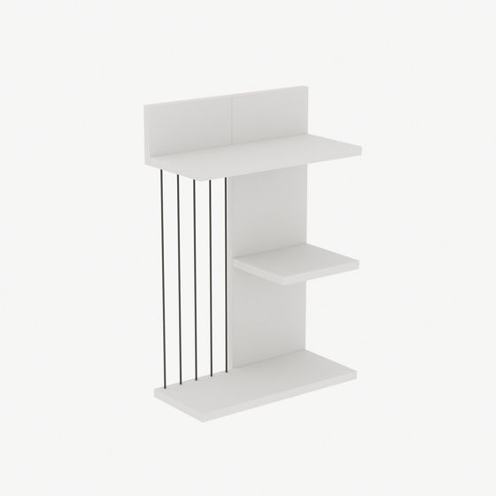 Norda Design Modern vit vägghylla, 40x60x19 cm, 100% melaminbelagd, 18 mm tjock, flera hyllplan, platsbesparande