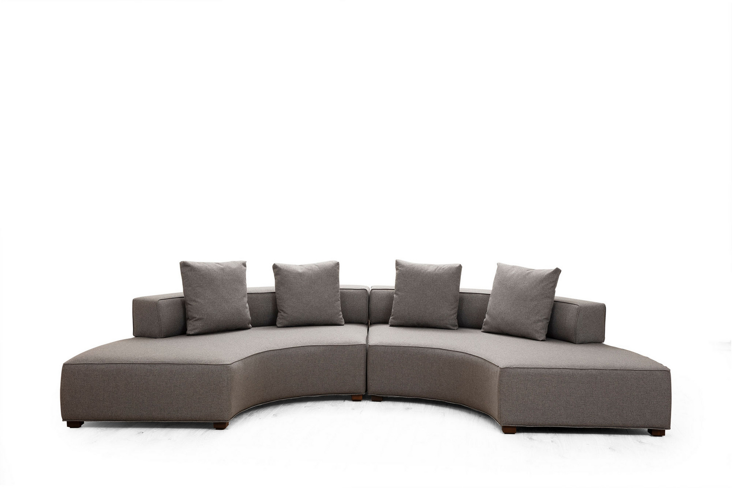 Norda Design Stilren grå hörnsoffa, ram i bokträ, 360x105 cm, 4 kuddar, kemtvättbart tyg, skandinavisk design