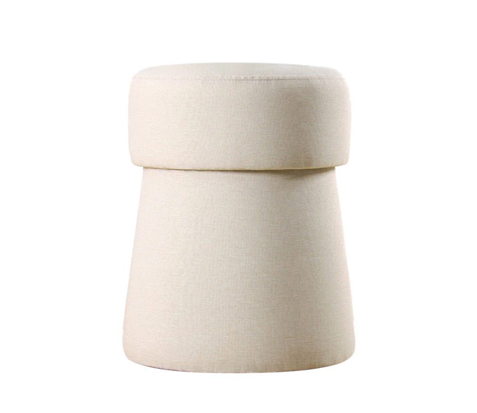 Norda Design Stilfull puff, krämfärgad, 50x40 cm | 50% bomull & 50% linne, 6 cm ortopediskt skum | Bohemisk & skandinavisk design