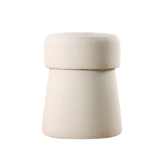 Norda Design Stilfull puff, krämfärgad, 50x40 cm | 50% bomull & 50% linne, 6 cm ortopediskt skum | Bohemisk & skandinavisk design