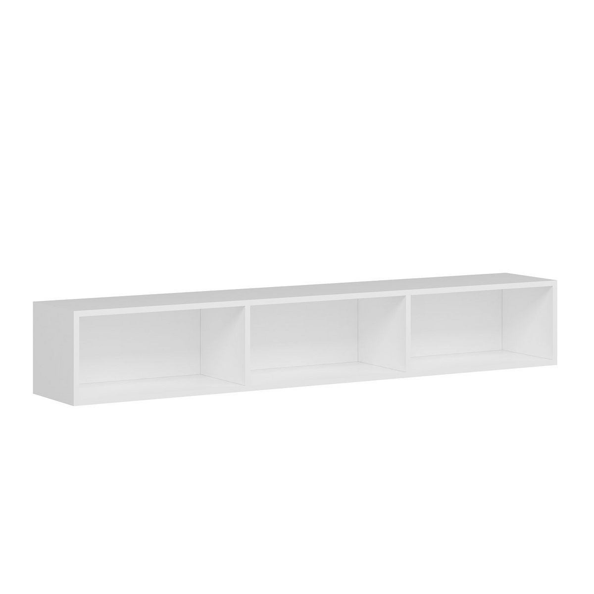 Norda Design Modern vit TV-bänk, 180 cm, 30 cm höjd, 32 cm djup | 100% melaminbelagd, 18 mm tjock | Stilren och funktionell