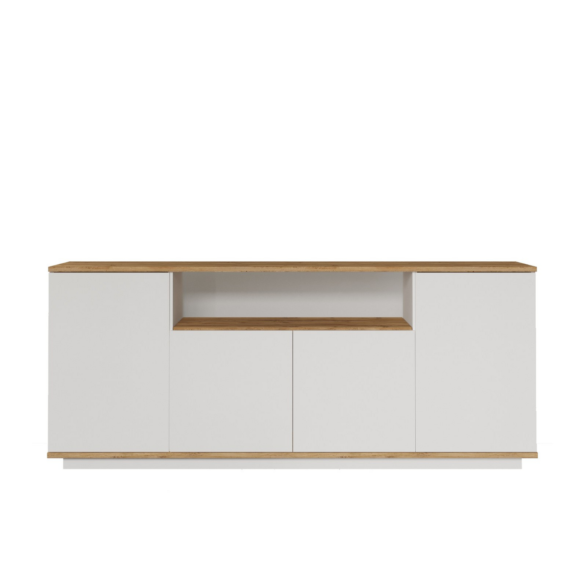 Norda Design Modernt konsolbord, Atlantic Pine & vit, 180 x 75 x 44,5 cm | 100 % melaminbelagt, 18 mm tjockt | Skandinavisk design