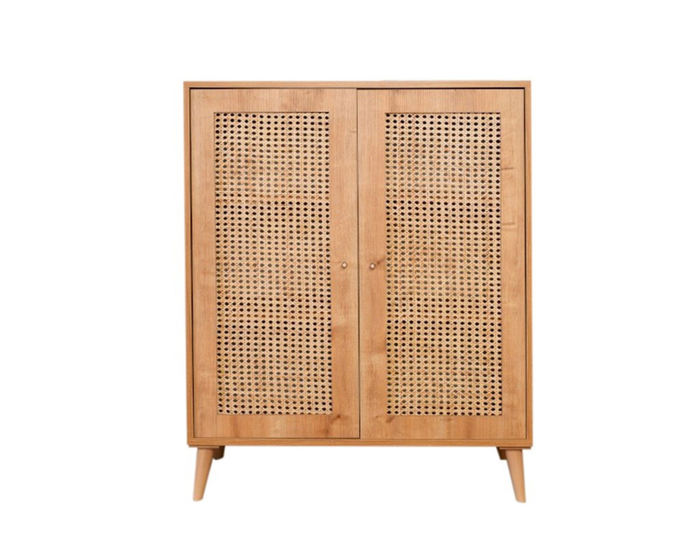 Norda Design Modern skänk, 100 % hornbeamträ, ekfärg, 90 x 40 x 110 cm | Skandinavisk design, geometrisk stil