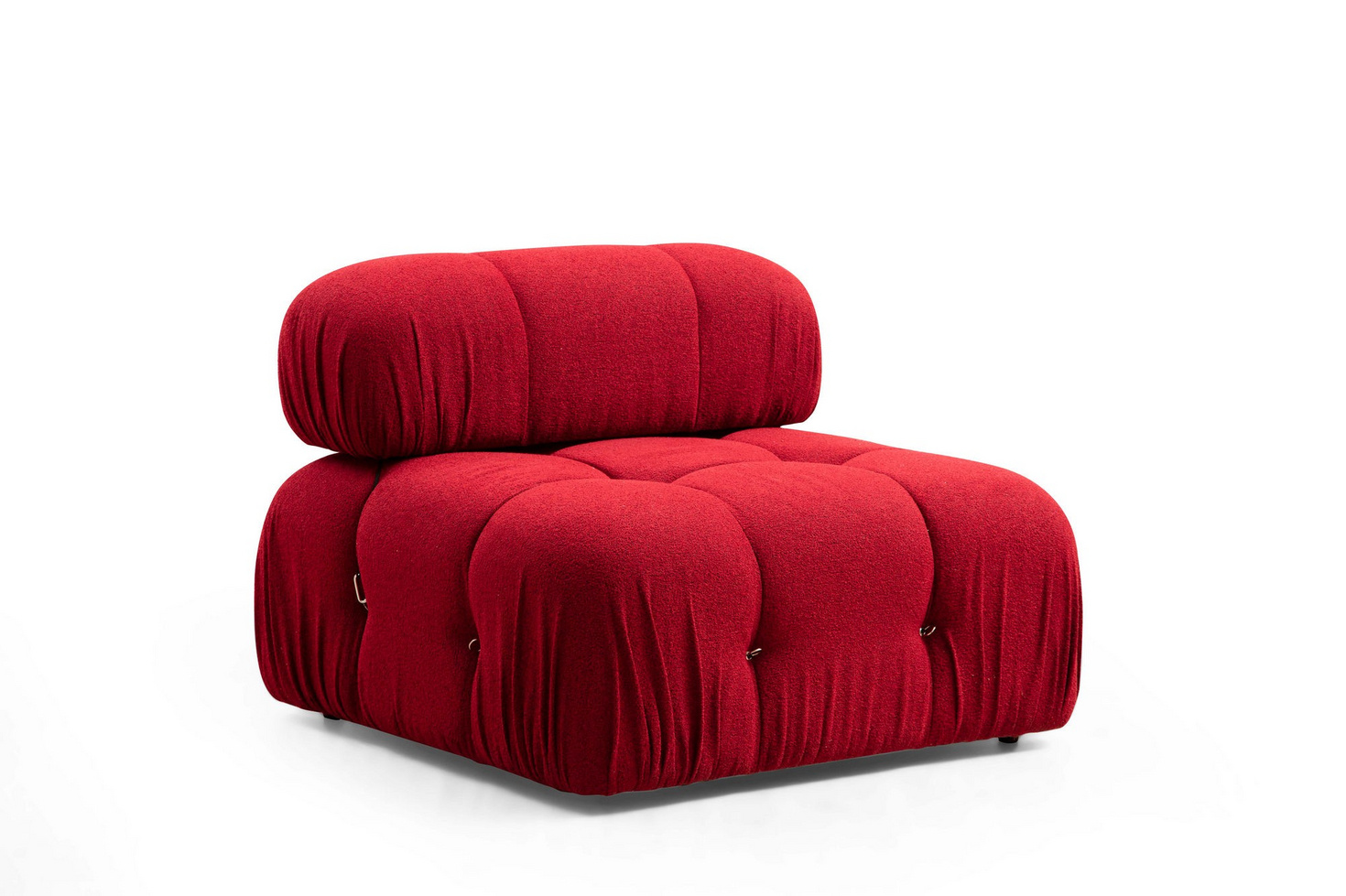 Norda Design Elegant röd hörnsoffa, 288x190 cm, ram i bokträ, 100 % polyester, avtagbar rygg och armstöd | Perfekt för moderna bostadsutrymmen