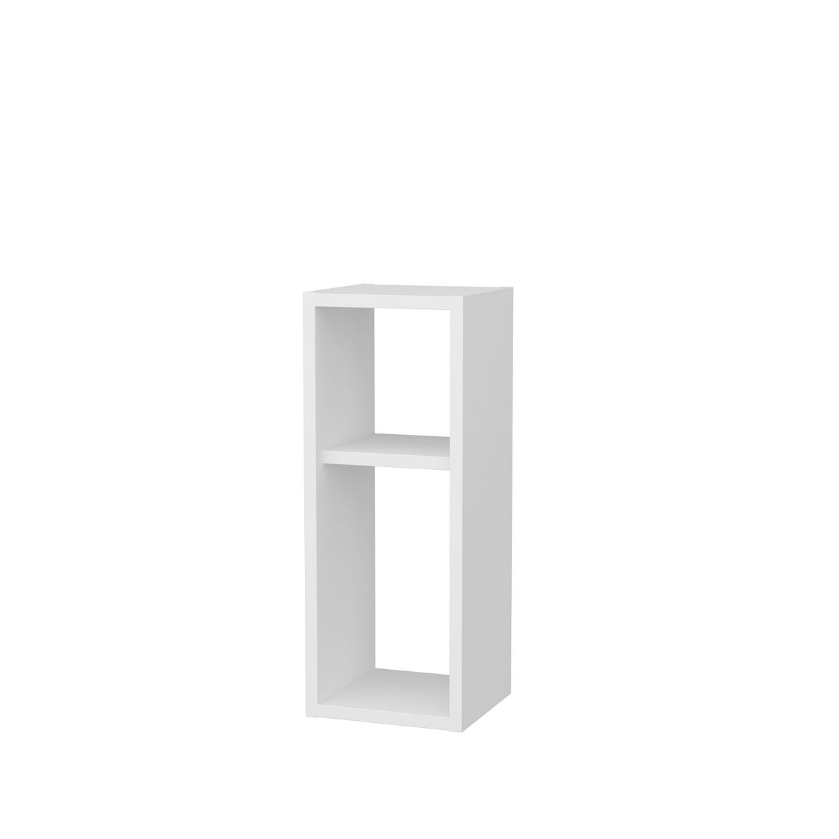 Norda Design Modernt vitt nattduksbord, 100 % melaminbelagt, 18 mm tjockt, 23,2 x 22 x 59,6 cm | Stilren och funktionell