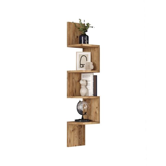 Norda Design Modern rustik vägghylla, Atlantisk furu, 22x117,2x22 cm | 100% melaminbelagd, 18 mm tjock | Stilfull förvaring