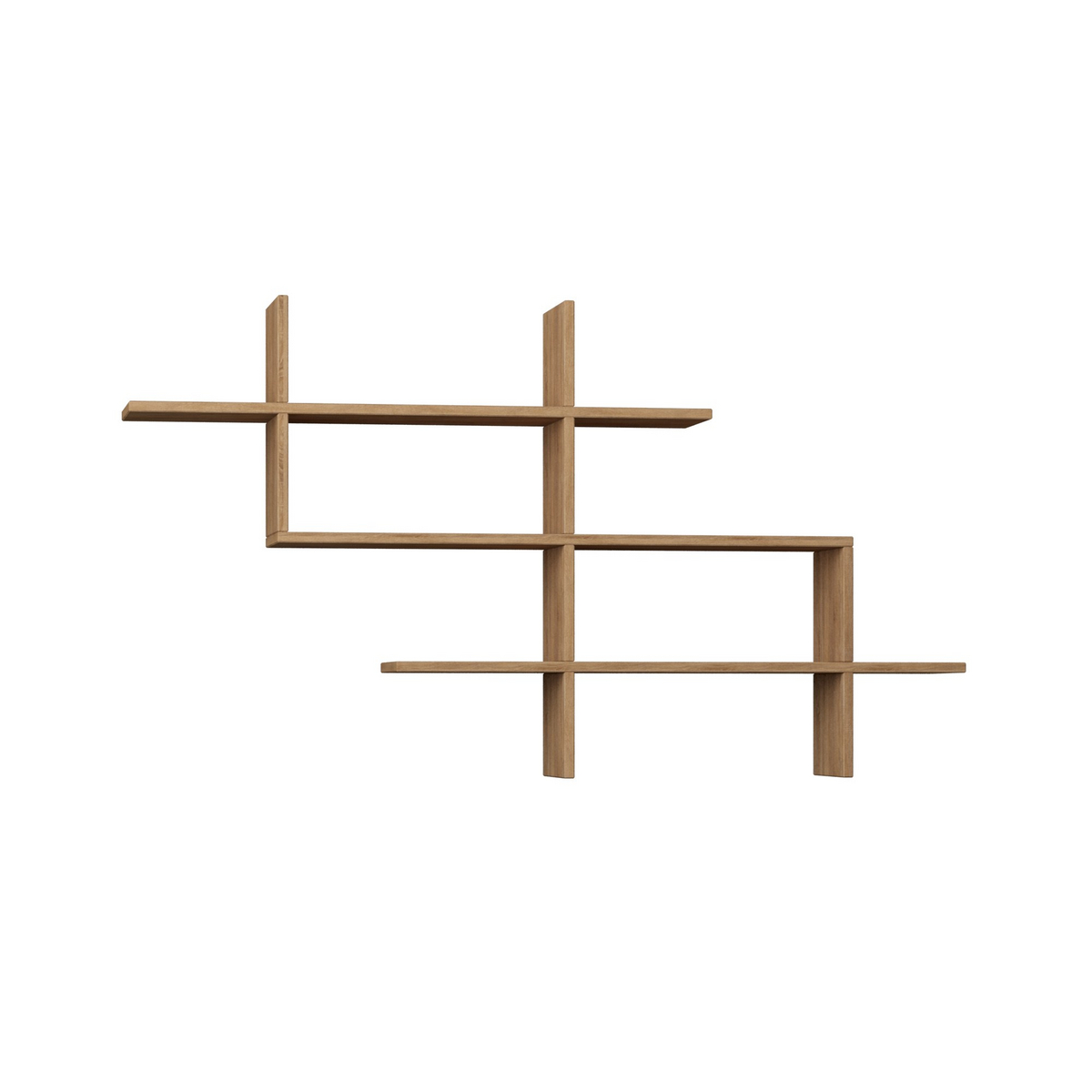 Norda Design Modern bokhylla i ek, 150 cm x 82 cm x 22 cm | 100% melaminbelagd, 18 mm tjock | Stilren och funktionell