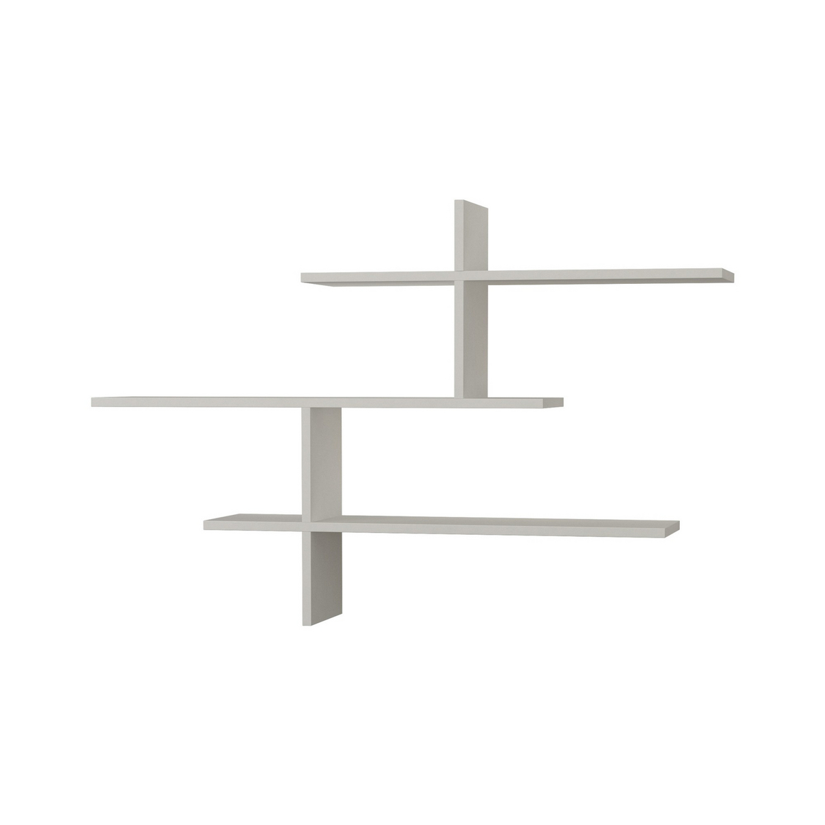 Norda Design Modern vit vägghylla, 123 x 80,5 x 22 cm | 100% melaminbelagd spånskiva, 18 mm tjock | Stilfull förvaringslösning