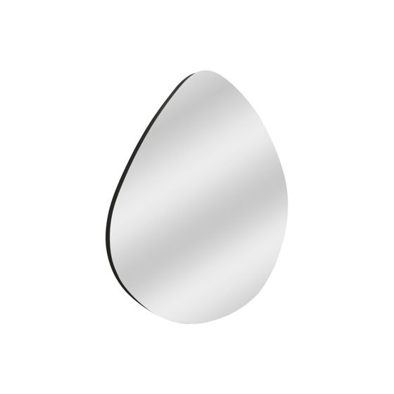 Norda Design modern svart byråspegel, 60x60 cm, 100 % MDF, ekologisk Flotal-E, väggmonterbar, stilren design