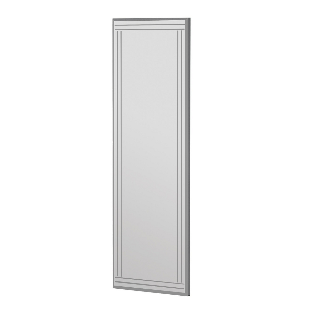 Norda Design modern vit byråspegel, 40 x 120 cm, 100 % MDF, väggmonterbar, miljövänlig Flotal-E-design