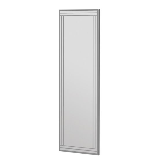 Norda Design modern vit byråspegel, 40 x 120 cm, 100 % MDF, väggmonterbar, miljövänlig Flotal-E-design