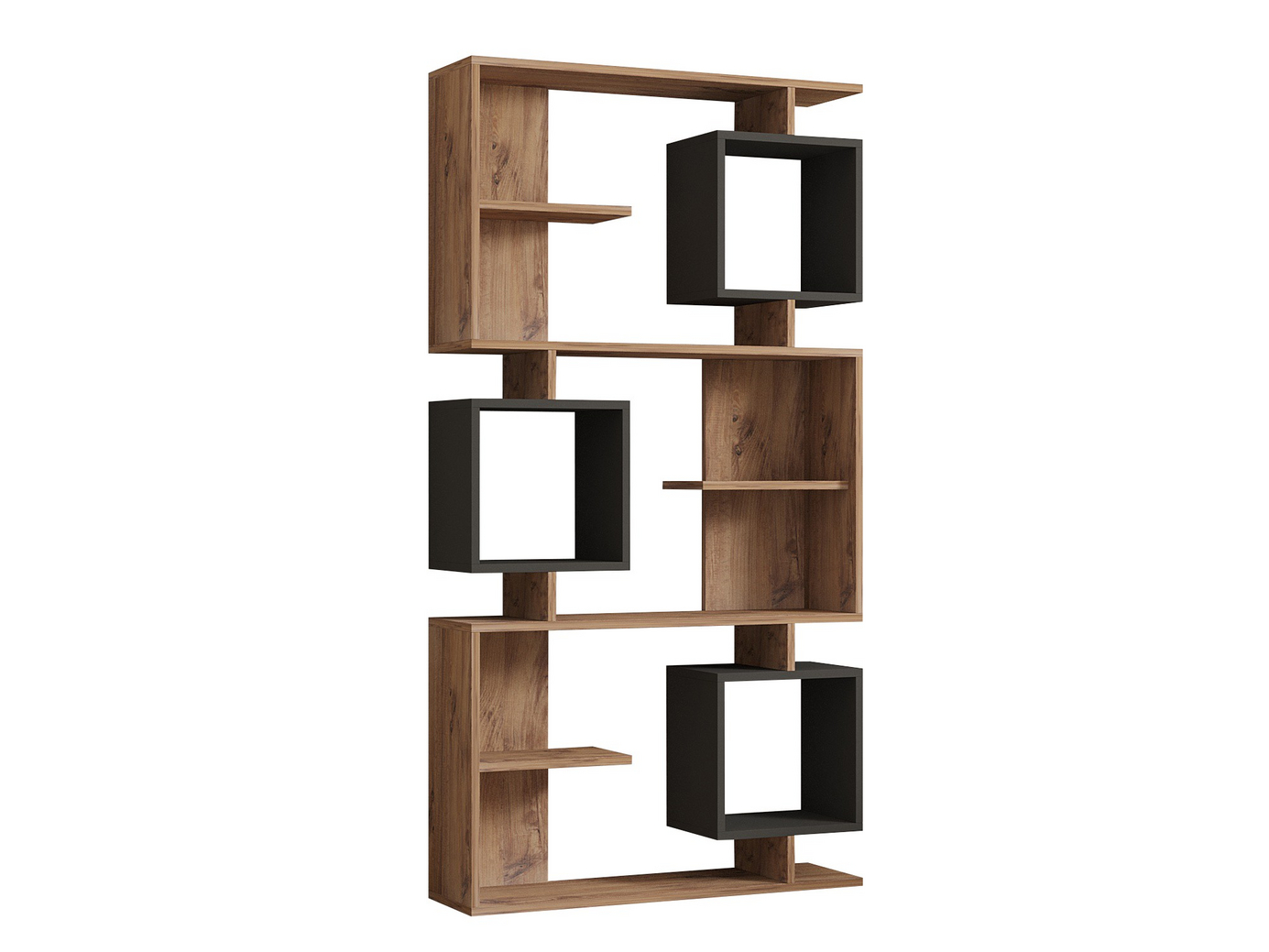 Norda Design Modern bokhylla, Atlantic Pine & antracit, 90 x 171.9 x 24.6 cm | 100% melaminbelagd, 18 mm tjock
