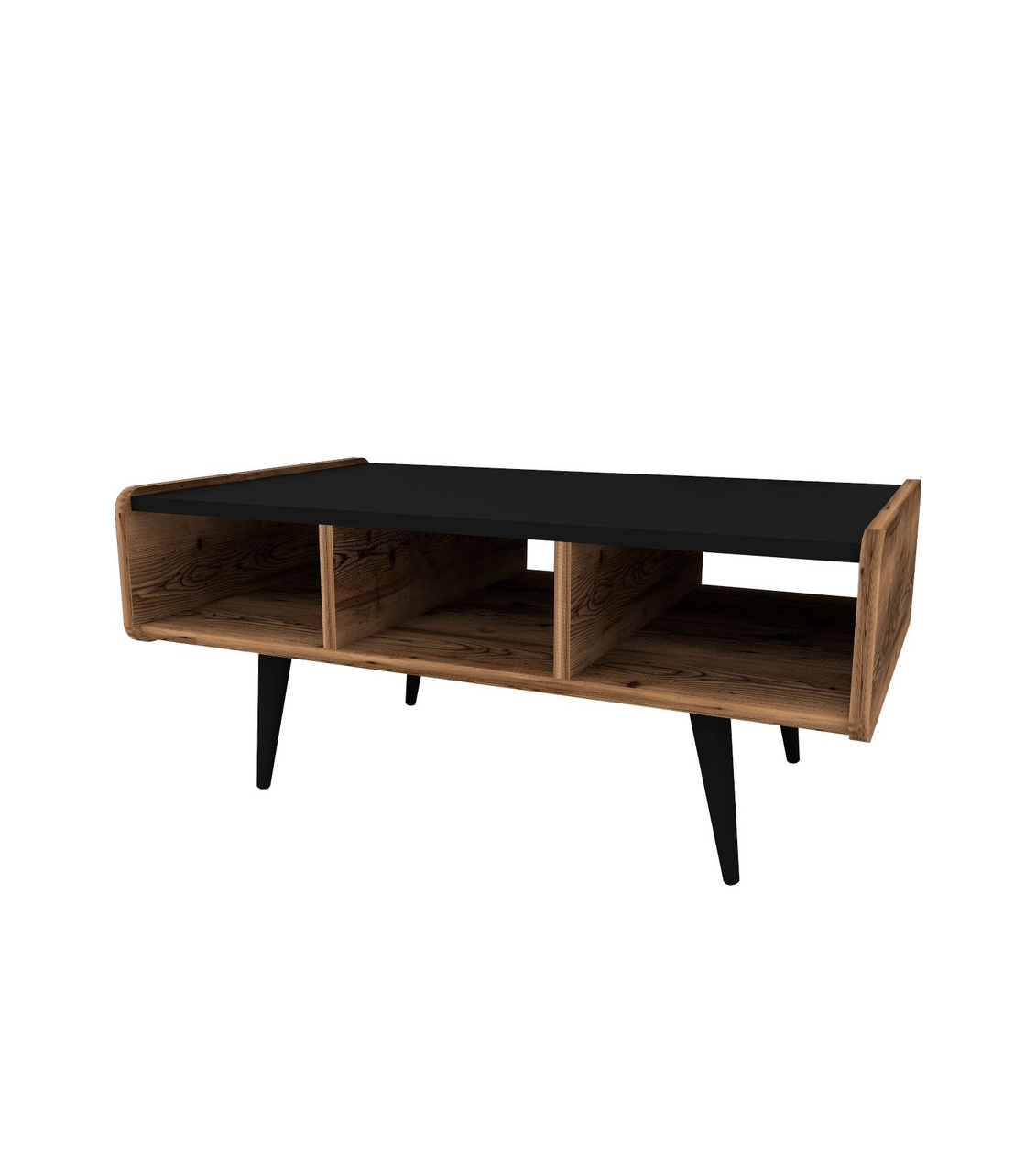 Norda Design Modernt soffbord i ljus valnöt, 90 x 56 x 40 cm | 100 % melaminbelagt, 18 mm tjockt | Skandinavisk design