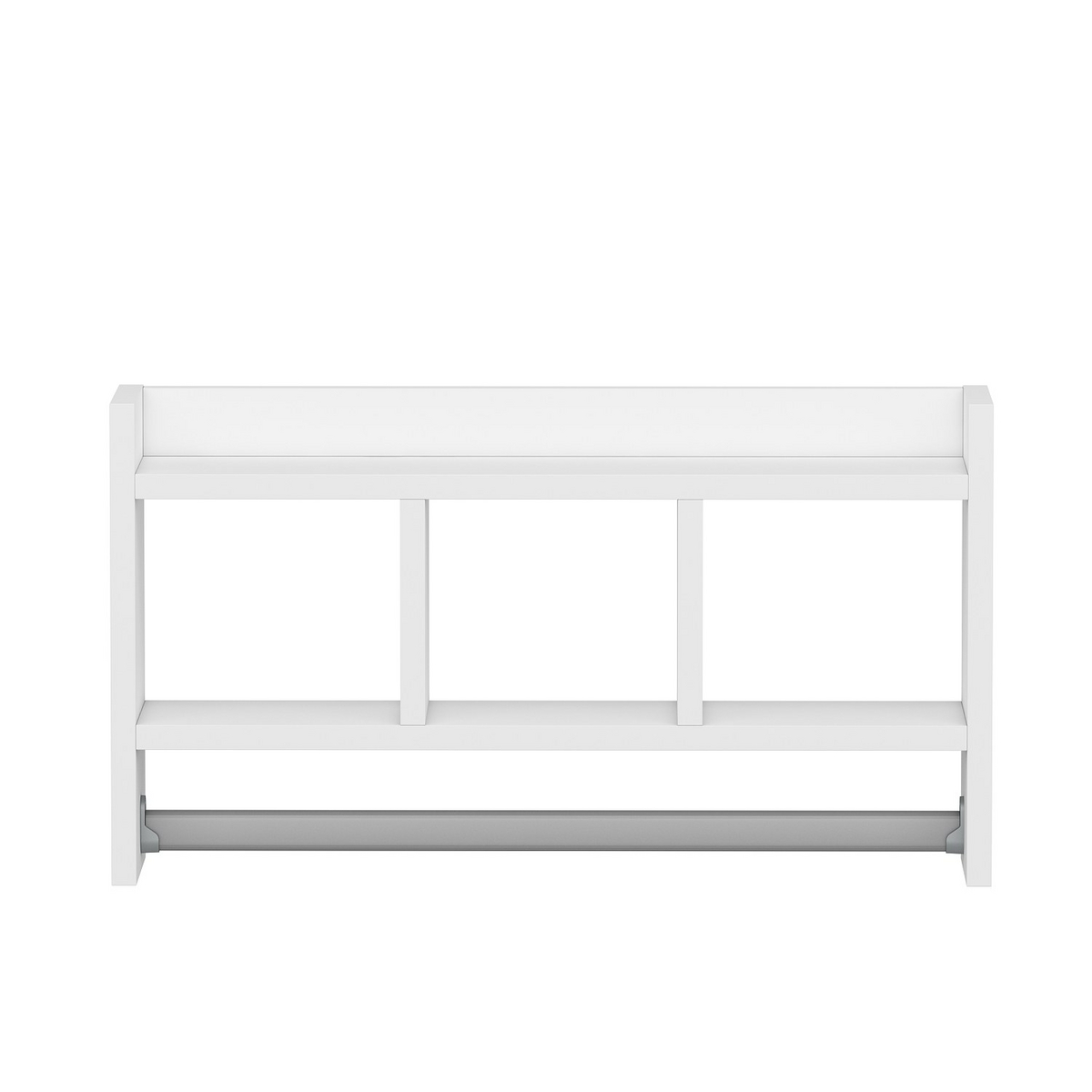 Norda Design Modern vit vägghylla, 63,6 x 35 x 14,6 cm | 100% melaminbelagd spånskiva, 18 mm tjock | Stilfull förvaringslösning
