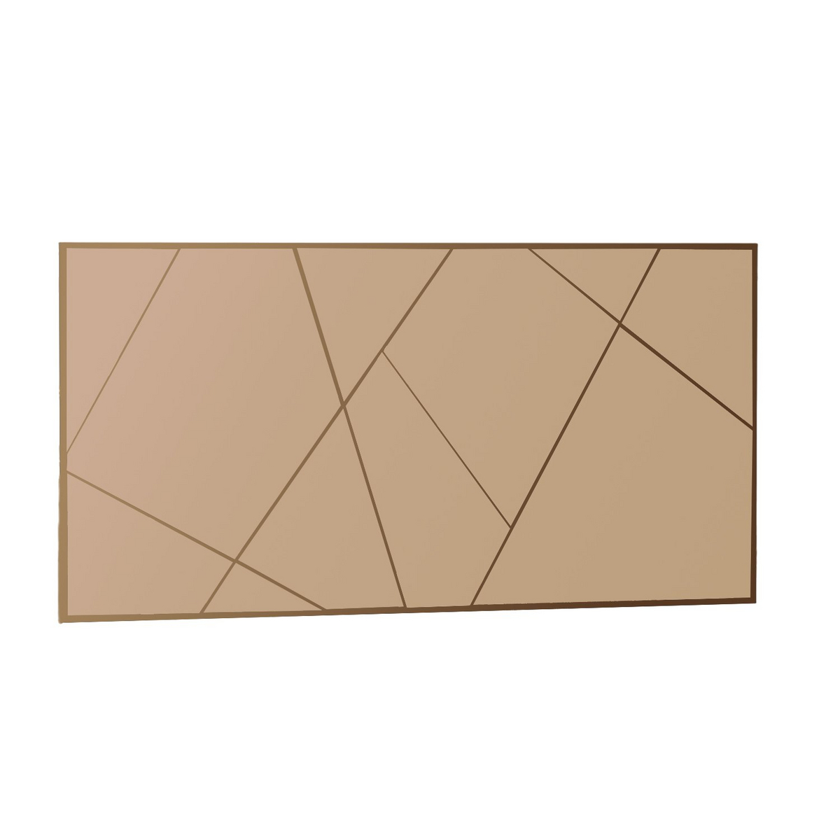 Norda Design Elegant bronsfärgad väggspegel, 60 x 120 cm | 100 % MDF, miljövänlig Flotal-E-design | modern geometrisk stil