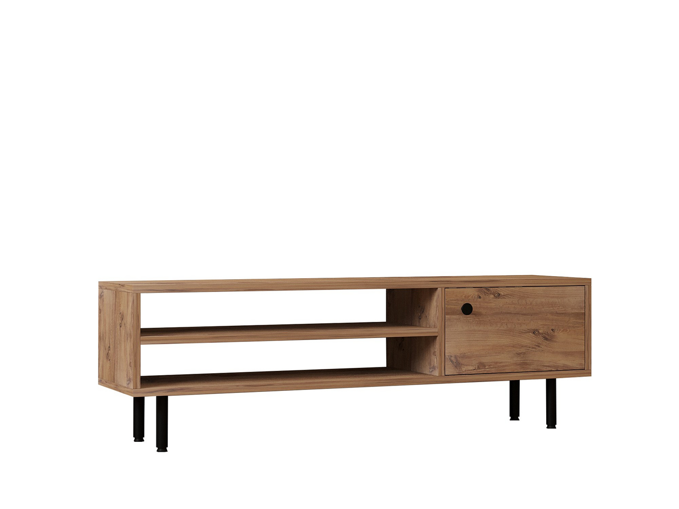 Norda Design Modern TV-bänk, Atlantic Pine, 120 cm | 100% melaminbelagd, 18 mm tjock | Väggmonterbar, stilren design