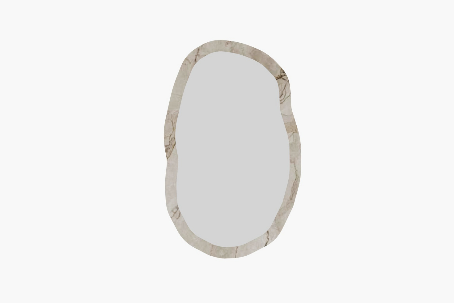 Norda Design Elegant abstrakt väggspegel, 52 x 86 cm, Ephesus- och marmorfärger, 100 % MDF, miljövänlig design