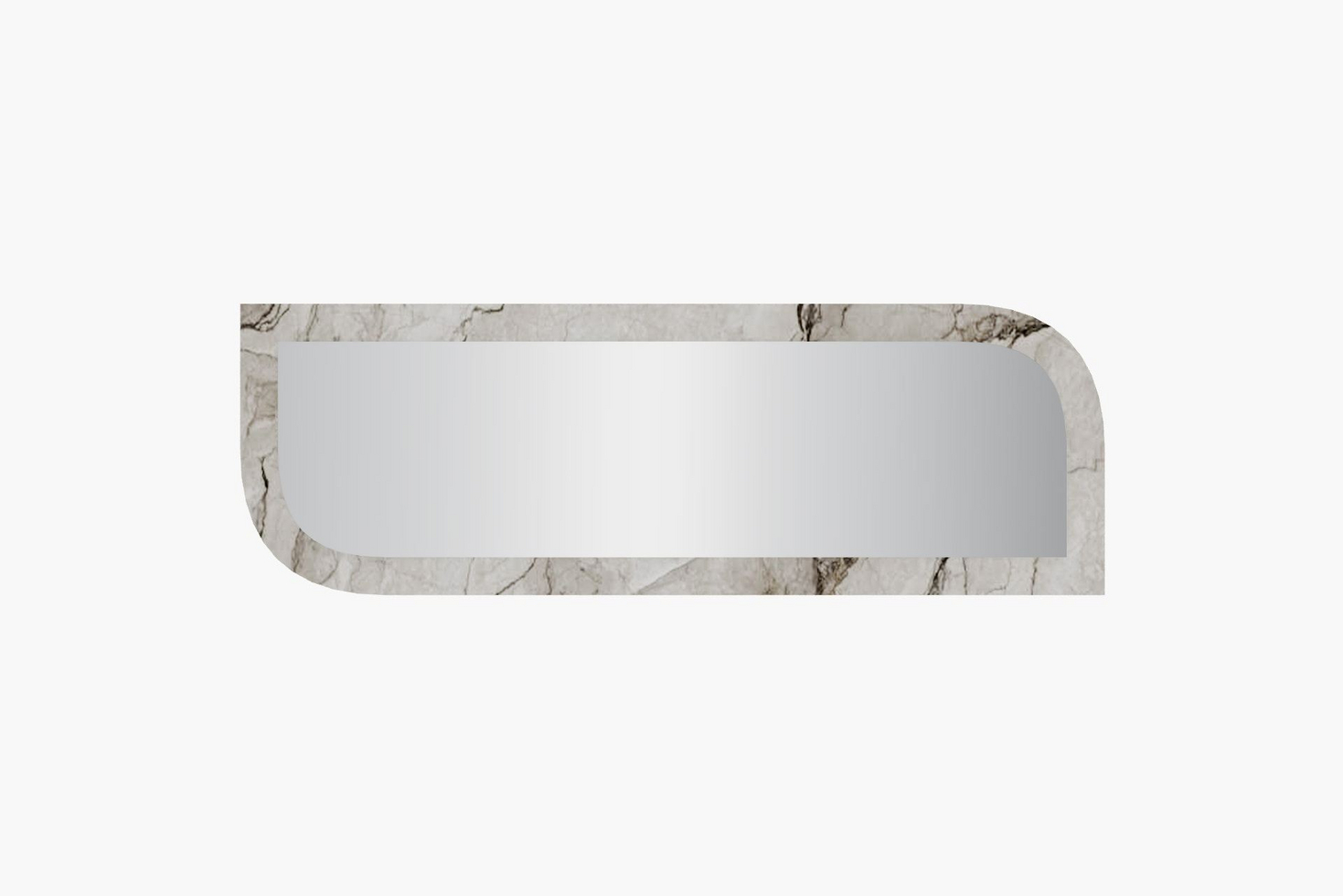 Norda Design Modern väggspegel, 40x120 cm, Ephesus- och marmorfärger, 100 % MDF, miljövänlig design