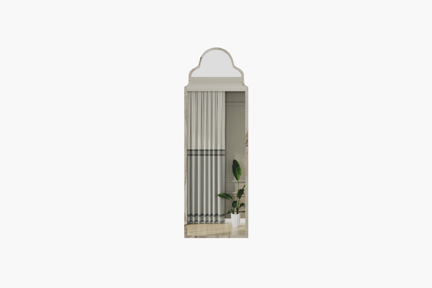 Norda Design Elegant väggmonterad spegel, 50 x 160 cm, Ephesus- och marmorfärger | 100 % MDF, miljövänlig design