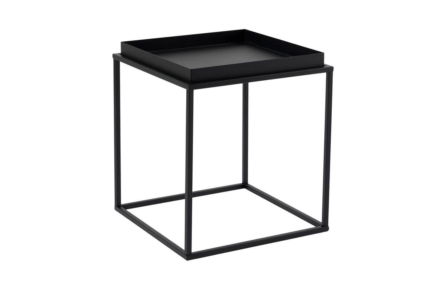Norda Design Modernt svart soffbord, 45 x 45 x 52 cm | 100 % metall, industriell design | stilfullt och hållbart