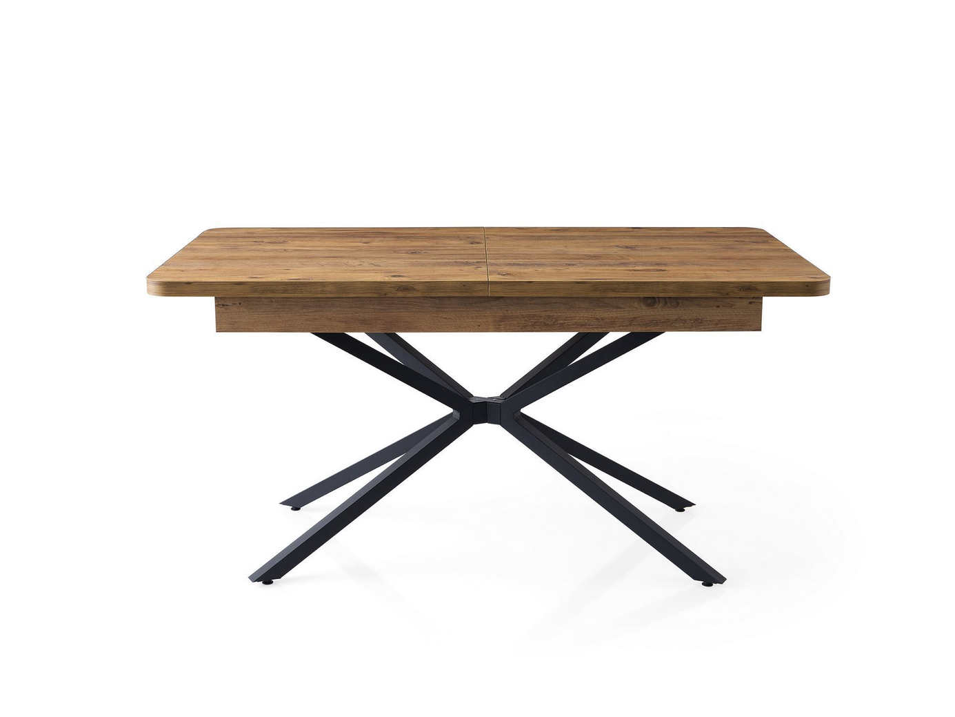 Norda Design utdragbart matbord, brunt, 160–200 cm | 100 % melaminbelagt, ben i järn, modern industridesign