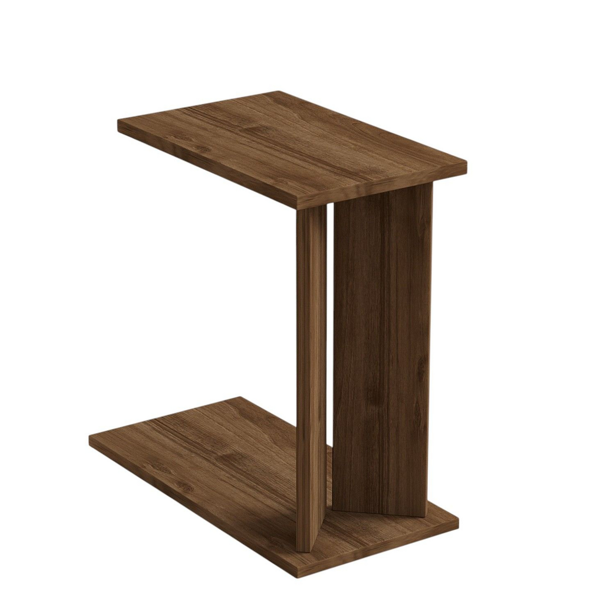 Norda Design Modernt sidobord i valnöt, 25 cm x 48,6 cm x 50 cm | 100 % melaminbelagd, 18 mm tjock | Stilren och funktionell