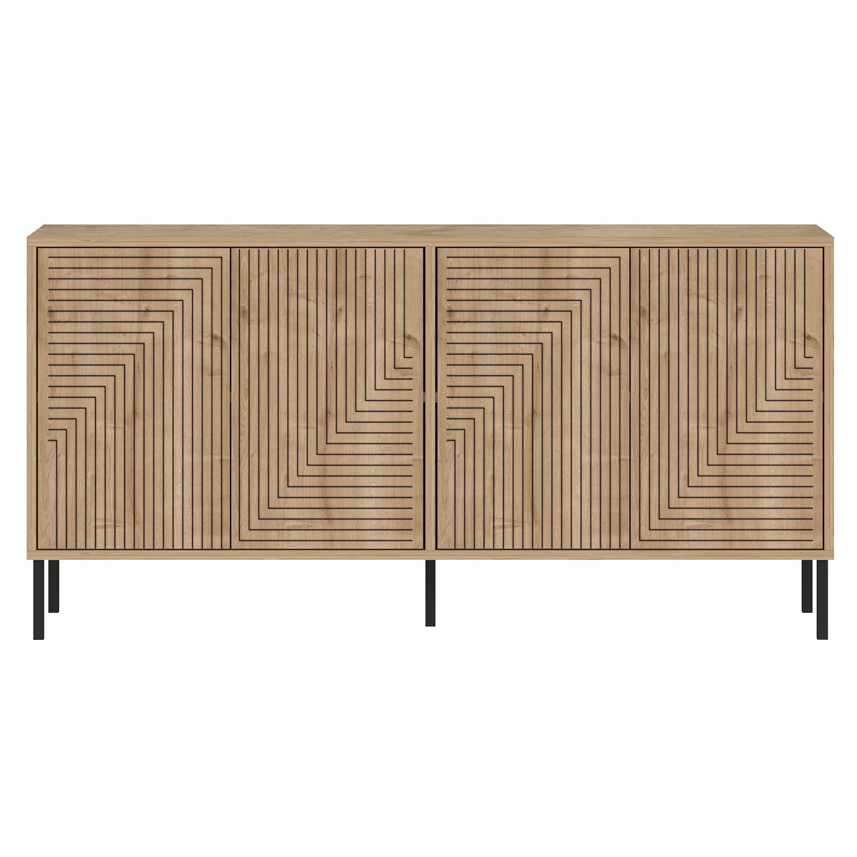 Norda Design modernt konsolbord, Safir-ek, 150 x 75 x 36 cm | 100% melaminbelagt, metallben | Väggmonterbart, stilren design