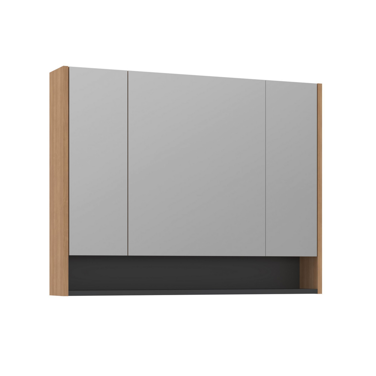 Norda Design Badrumsskåp med spegel Ricato 100, valnöt, 16 × 101 × 78 cm